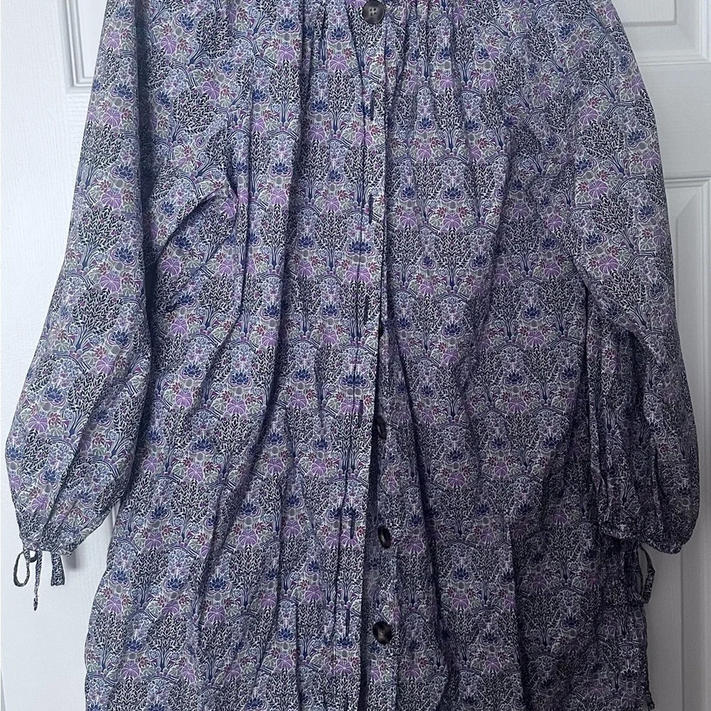 J.Crew Liberty Fabric Floral Button Front Tunic Size M - Picture 10 of 10